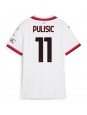 AC Milan Christian Pulisic #11 Venkovní Dres pro Dámské 2024-25 Krátký Rukáv